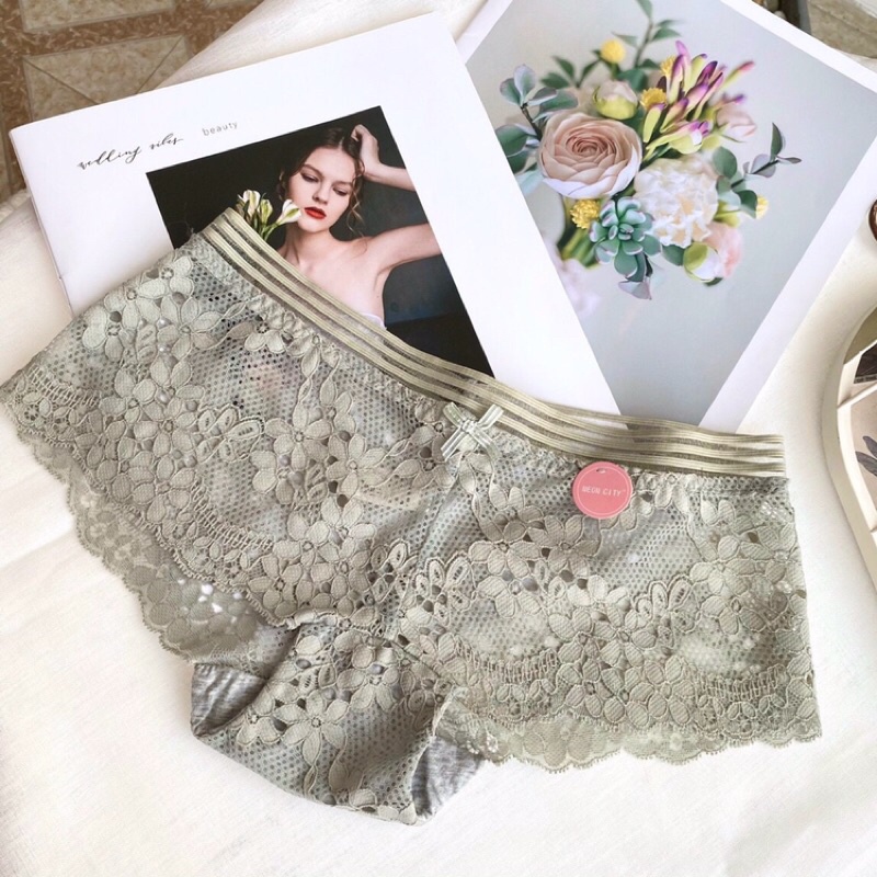 QUẦN LÓT REN NỮ SEXY CAO CẤP - Quần lót nữ ren đùi màu da, đen, hồng, tím, xanh | BigBuy360 - bigbuy360.vn