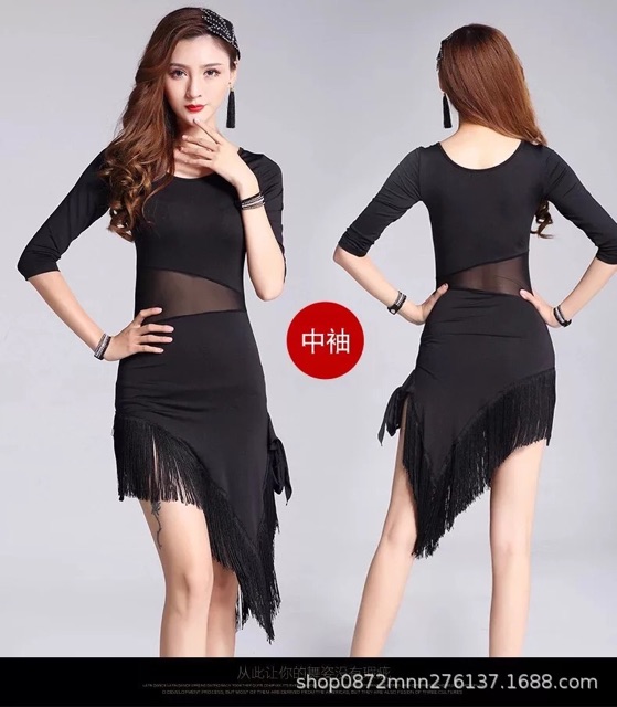 Đầm khiêu vũ latin vạt chéo