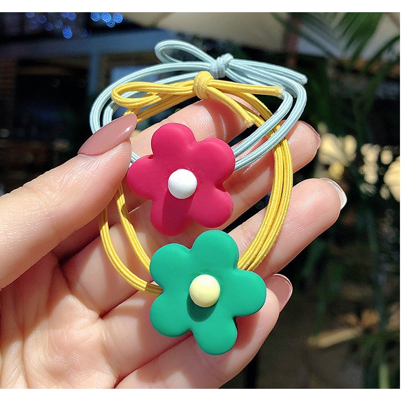 CT30 Cột tóc hoa nhiều màu sắc xinh xắn