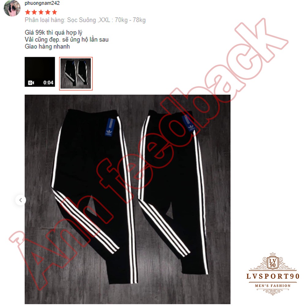 Quần thể thao 💎SALE💎 quần dài 3 sọc cao cấp chất liệu poly mềm thoáng khí mặc chạy bộ chơi thể thao tập gym LVsport90 | BigBuy360 - bigbuy360.vn