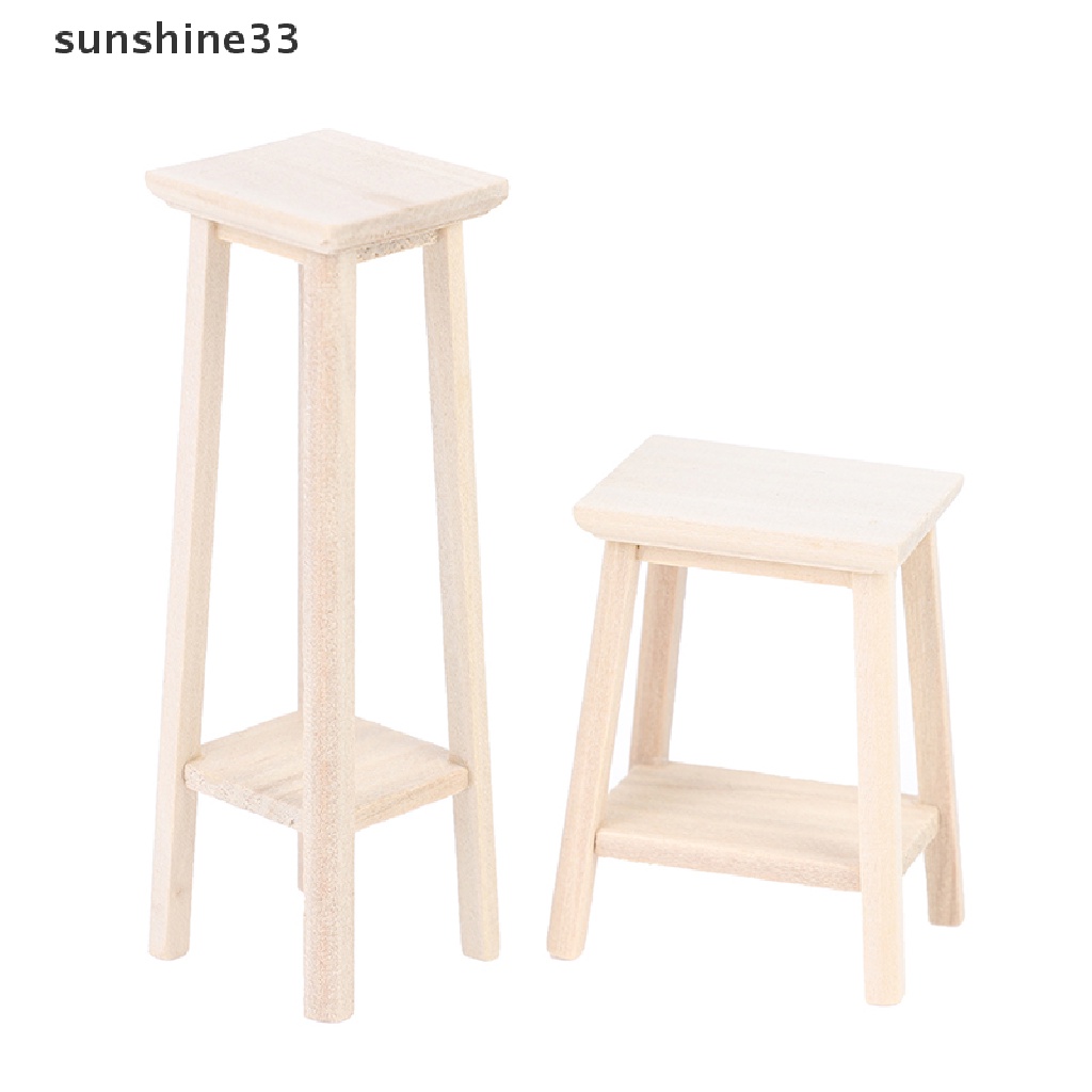 SU 1:12 Dollhouse Miniature Bonsai Stool Chair Model Furniture Accessories n