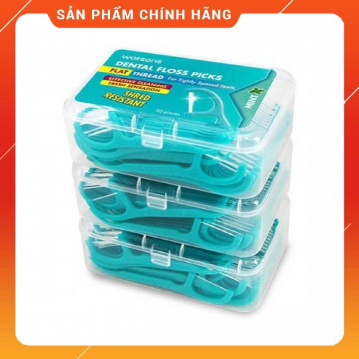 Tăm Chỉ Nha Khoa Watsons Thái Lan Hộp 50 chiếc