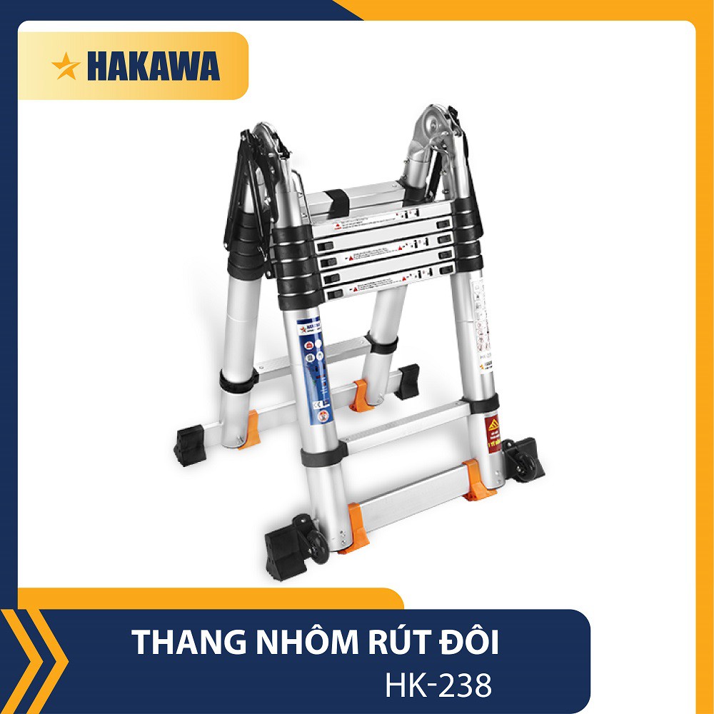 Thang nhôm rút Nhật Bản HAKAWA HK-238 ( 3m8 ) Phân phối chính hãng