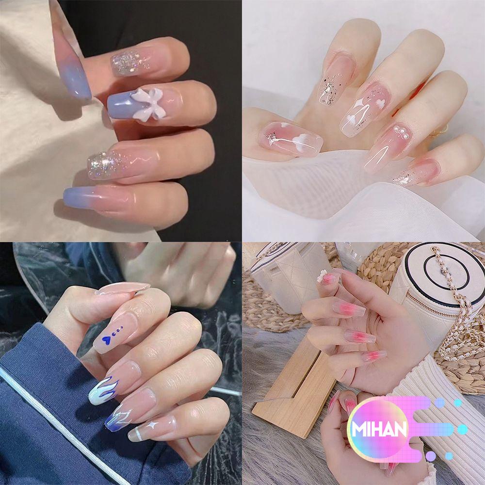 [Hàng mới về] Hộp 24 móng tay giả dài có thể tháo rời