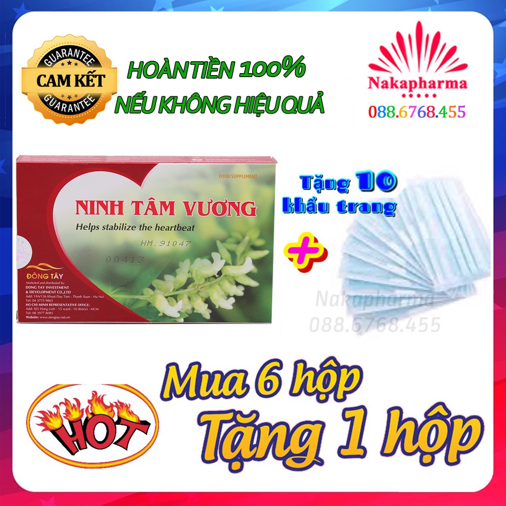 ✅ [6 TẶNG 1] Ninh Tâm Vương – Giúp giảm hồi hộp, tim đập nhanh, tăng cường tuần hoàn máu, ngừa suy tim, bệnh mạch vành