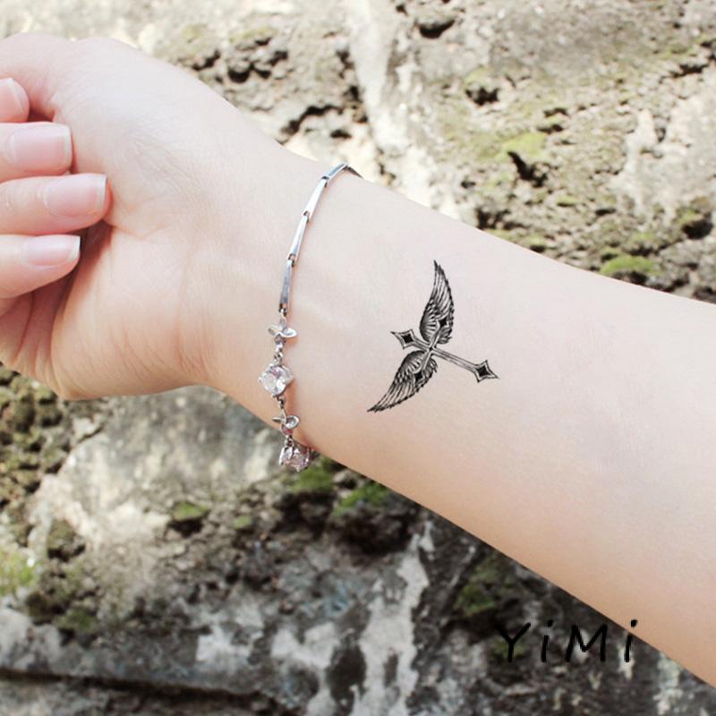 Hình Xăm Dán Chống Nước Lâu Trôi Họa Tiết Hình Học Phong Cách Harajuku