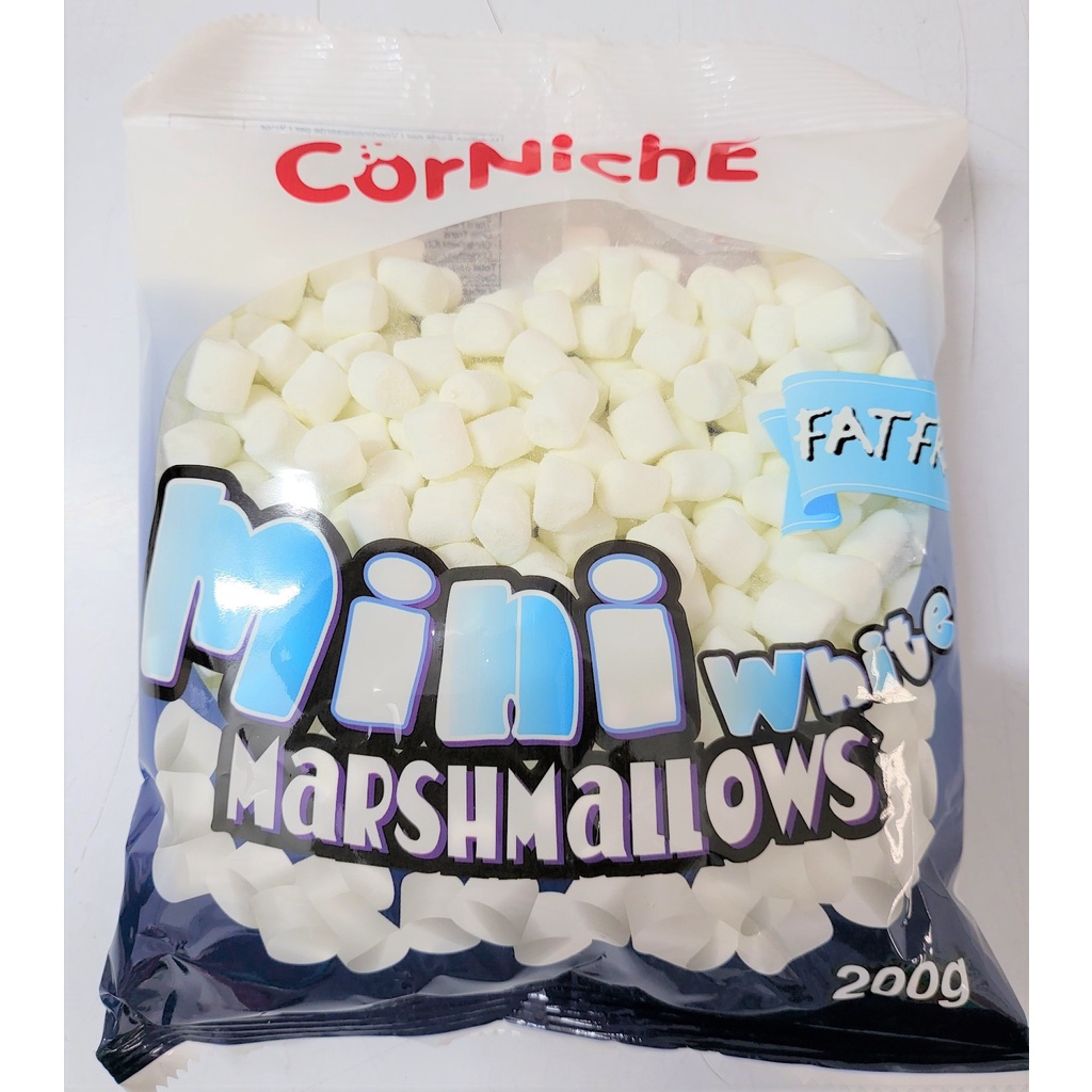 [Túi 200g – TRẮNG] KẸO XỐP MINI [Philippines] CORNICHE White Mini MarshMallows (halal)