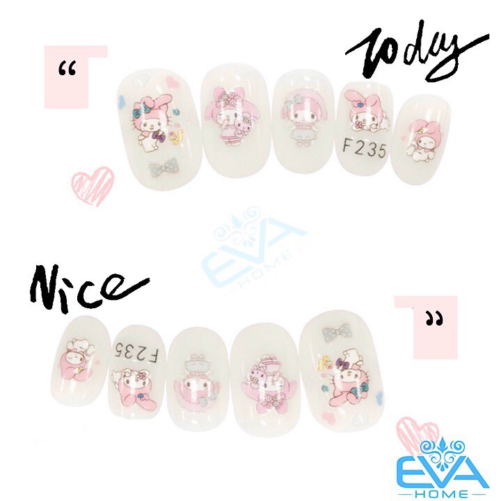 Miếng Dán Móng Tay 3D Nail Sticker Hoạt Hình My Melody F235