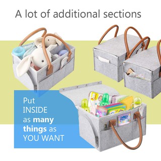 Car Caddy Organiser, Nappy Organiser Grey Basket Stroller (Gray)
