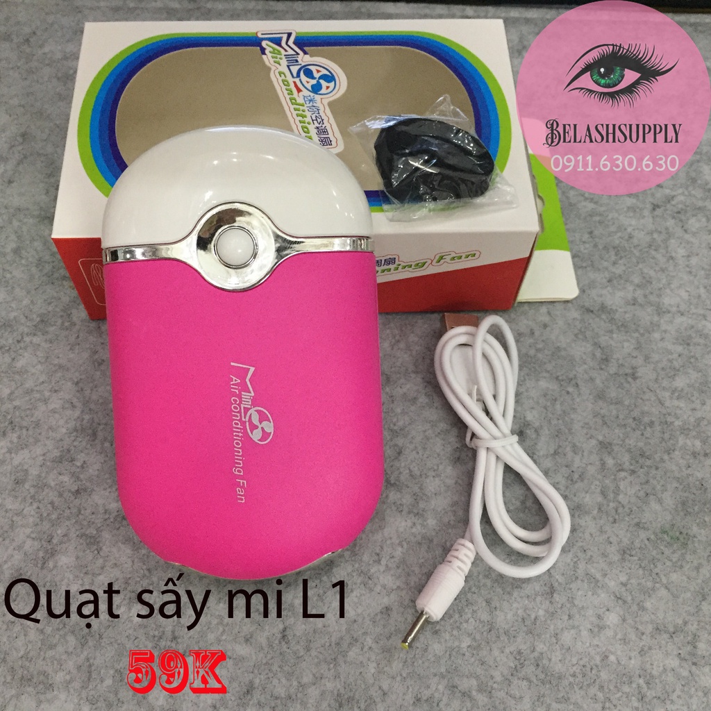 Quạt sấy mi L1 (màu ngẫu nhiên) Cao Cấp Chạy Êm Siêu Bền_dụng cụ NỐI MI fan_ Belash