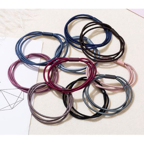 Dây buộc tóc trơn 3 lớp phụ kiện thời trang Hàn quốc xinh xắn mã DBT002