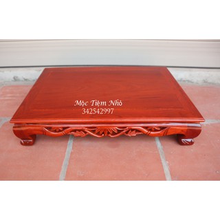 Bàn osin tram trúc hóa gỗ hương mặt bàn 1 tấm 60x40 cao 12