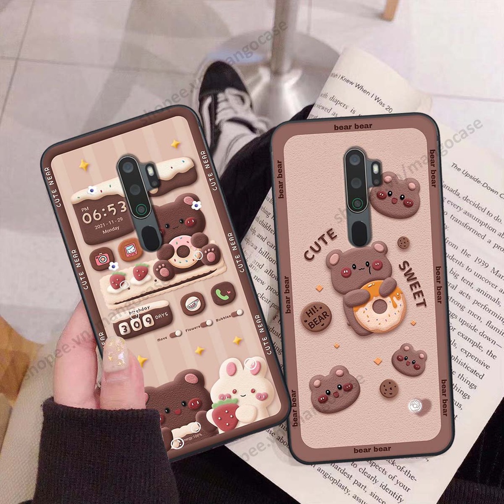 Ốp lưng Oppo A5 2020 / A9 2020 hình gấu, thỏ, đồng hồ cute dễ thương