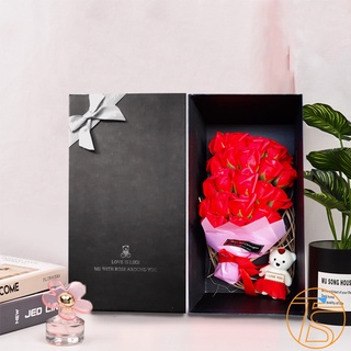 Hộp Quà Đóa Hoa Hồng Sáp 23 Bông Kèm Gấu - Quà Tặng Phụ Nữ 20/10 - Quà Quốc Tế Phụ Nữ 8/3 - Quà Lưu Niệm