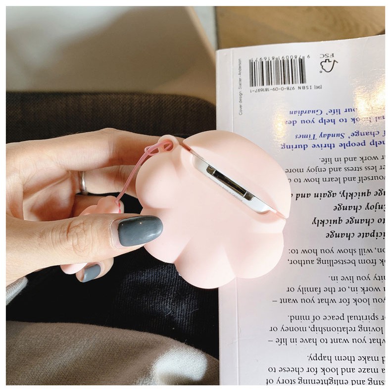 Vỏ Bảo Vệ Hộp Sạc Tai Nghe AirPods 1/2/3/ 3 Pro Bằng Silicon Mềm Hình Dấu Chân Mèo Dễ Thương