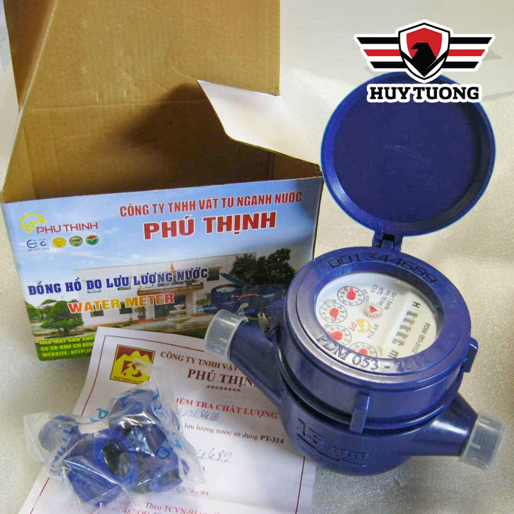 Đồng hồ nước Phú Thịnh 🚚 FREESHIP 🚚 Đồng Hồ Đo Lưu Lượng Nước Phú Thịnh PT314 ( có giấy kiểm định ) - Huy Tưởng