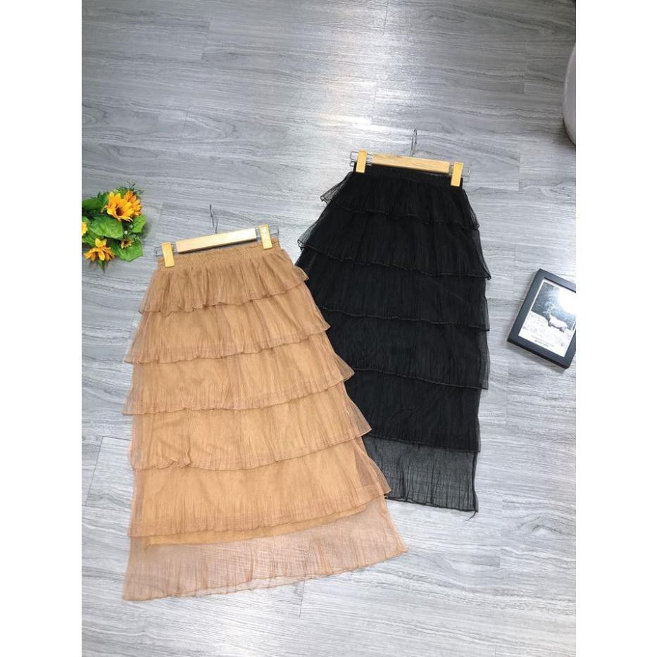 Chân váy  maxi nhiều tầng mã 612