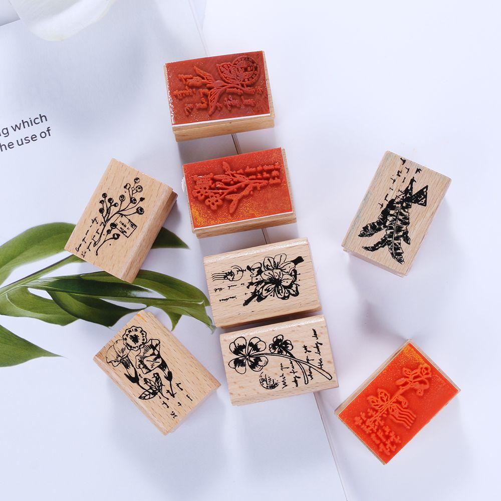 SUENIN Con Dấu Gỗ Phong Cách Vintage