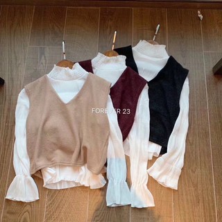Set áo gile kèm áo tiểu thư