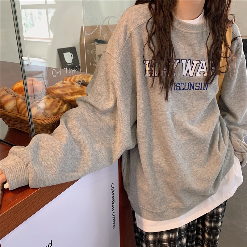Áo Sweater Cổ Tròn In Chữ Thời Trang Cho Nữ 45898 | BigBuy360 - bigbuy360.vn