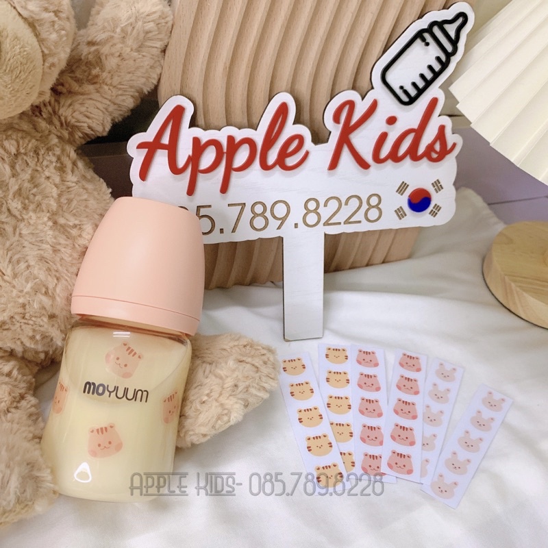 Sticker chịu nhiệt dán bình sữa Moyuum, Mother K, Upis,… và đồ dùng cho bé