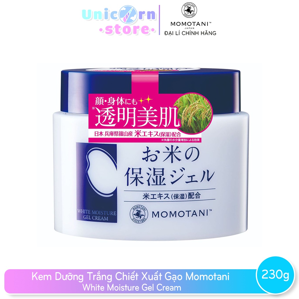 Kem Dưỡng Trắng Chiết Xuất Gạo Momotani White Moisture Gel Cream 230g