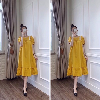 Đầm bầu đẹp công sở váy bầu dáng dài 2021( 45-70kg