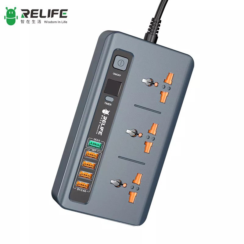 Ổ cắm, sạc điện thoại kèm 5 cổng USB RELIFE