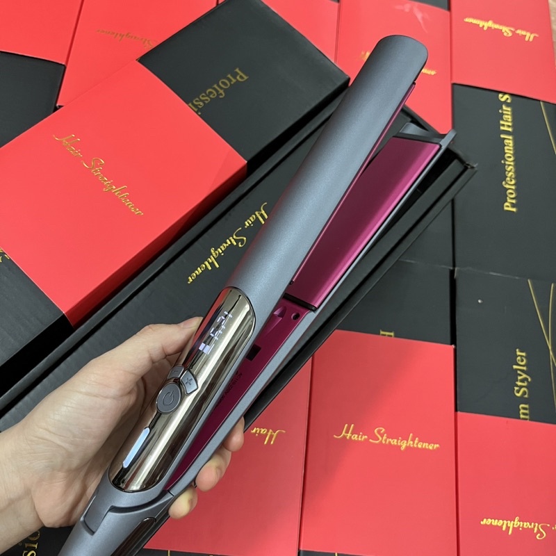 Máy là duỗi uốn xoăn 2 trong 1 đa năng chống khô xơ tóc cao cấp
