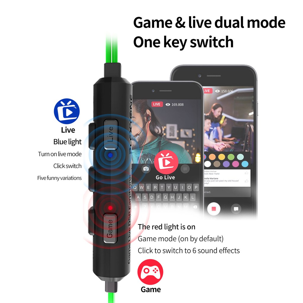 Tai nghe plextone G30 GL,typeC hỗ trợ game và livestream cực nét,tích hợp DAC ( Tặng hộp đựng )