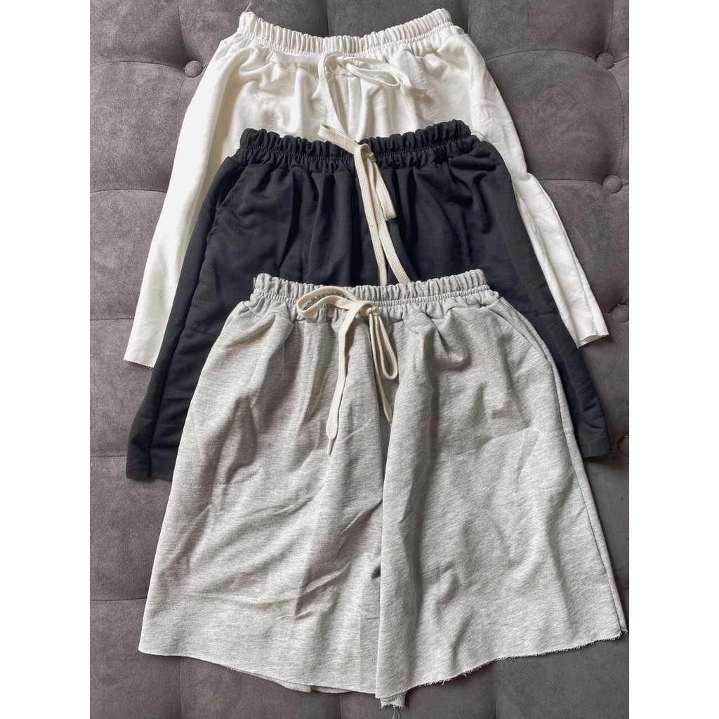 Quần Shorts Thun Trơn Gấu Cắt CHANREEN [FREESHIP] Quần chất thun siêu mát, mặc ở nhà hoặc đi tập đều được | BigBuy360 - bigbuy360.vn