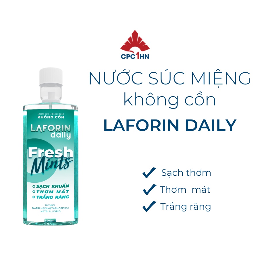 Nước Súc Miệng CPC1HN LAFORIN DAILY Không Cồn - Chai 500ml