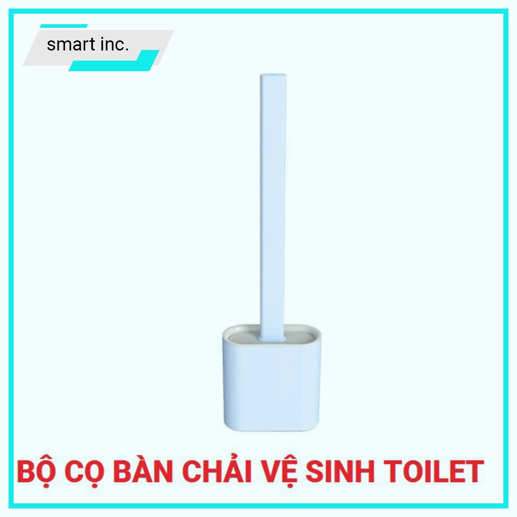 Chổi Cọ Chà Rửa Toilet Bàn Chải Tẩy Rửa Bồn Cầu Silicon Nhà Vệ Sinh Kèm Hộp Đựng Dán Tường