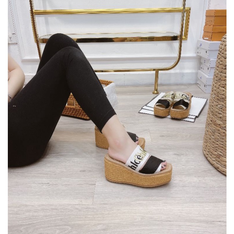 v(ẢNH THẬT) Guốc Xuồng 8p Chic Chloe Nhẹ Tênh Mềm Fullbox Bill Túi Cao Cấp