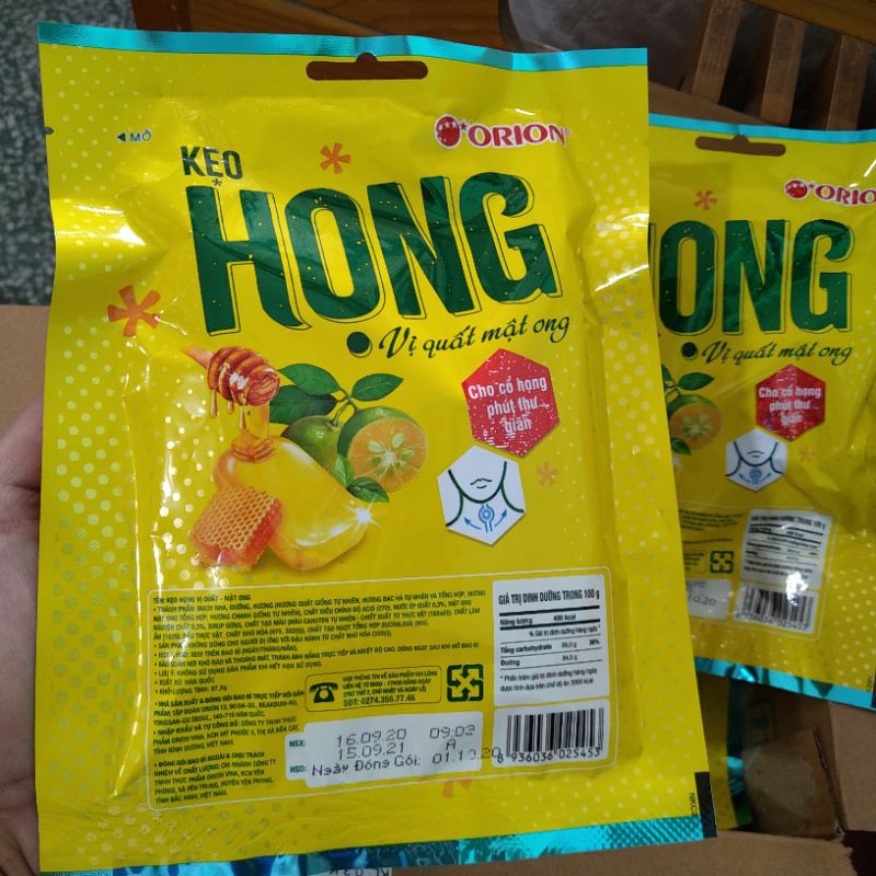 KẸO HỌNG ORION VỊ QUẤT MẬT ONG GÓI 25 VIÊN, MADE IN KOREA GIÚP GIẢM HO, GIẢM VIÊM HỌNG, THÔNG CỔ CỰC SẢNG KHOÁI, CỰC HOT | BigBuy360 - bigbuy360.vn