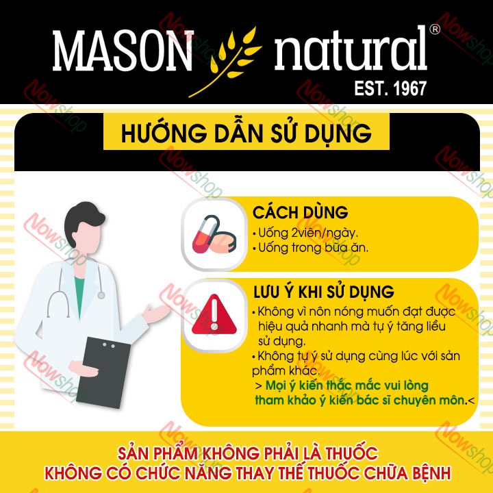 Viên uống hỗ trợ chuyển hóa đường Mason Natural Cinnamon 1000mg giúp ổn định đường huyết và giảm cholesterol hiệu quả