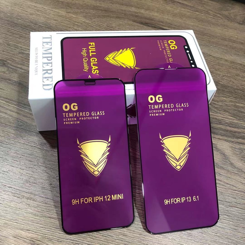 Cường lực Iphone 13 ProMax/13 Pro/Iphone 13/12 ProMax/12 Pro OG, KingKong Full cao cấp viền siêu mỏng không chấm li ti