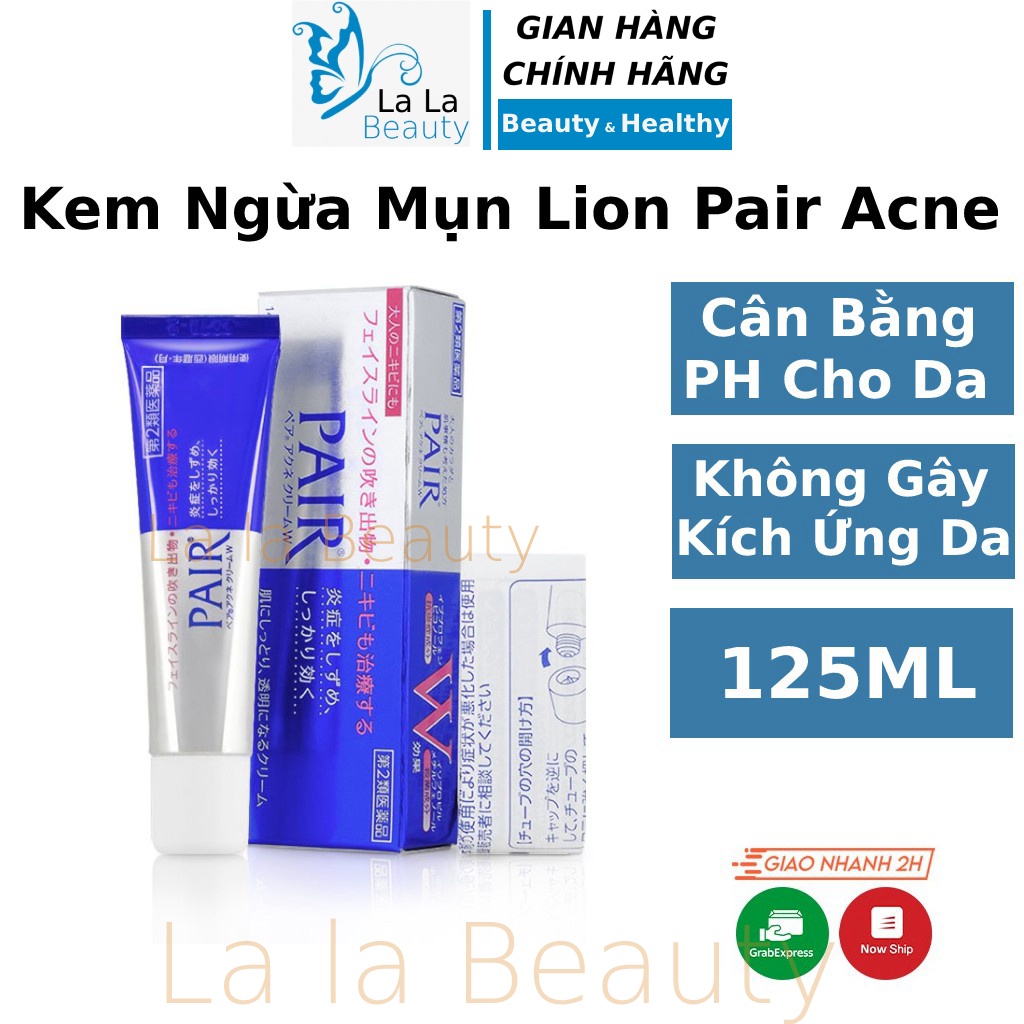 Kem giảm mụn Pair 24g Nhật hỗ trợ giảm mụn ngăn ngừa mụn chấm mụn cóc đầu đen thâm ẩn hoa đào của nhật La La Cosmetic