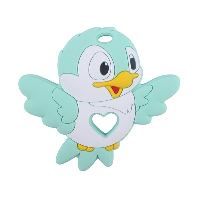 Đồ Chơi Ngậm Nướu Hình Chú Chim Hoạt Hình Bằng Silicone