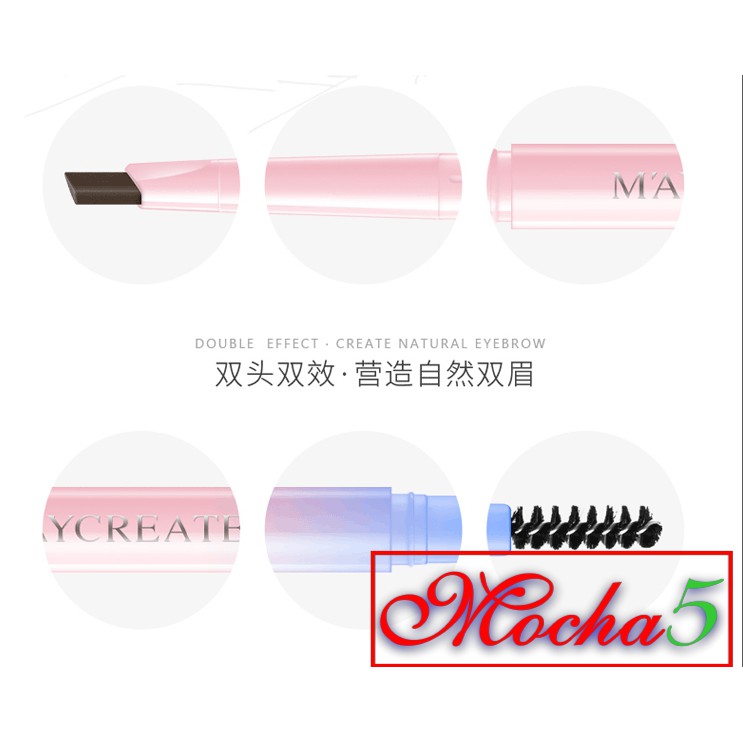 Chì kẻ mày MAYCREATE 2 đầu dễ kể chống nước, chống lem | BigBuy360 - bigbuy360.vn
