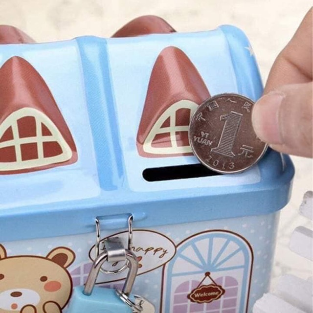 Két Sắt Mini Hình Ngôi Nhà Siêu Xinh Cho Bé