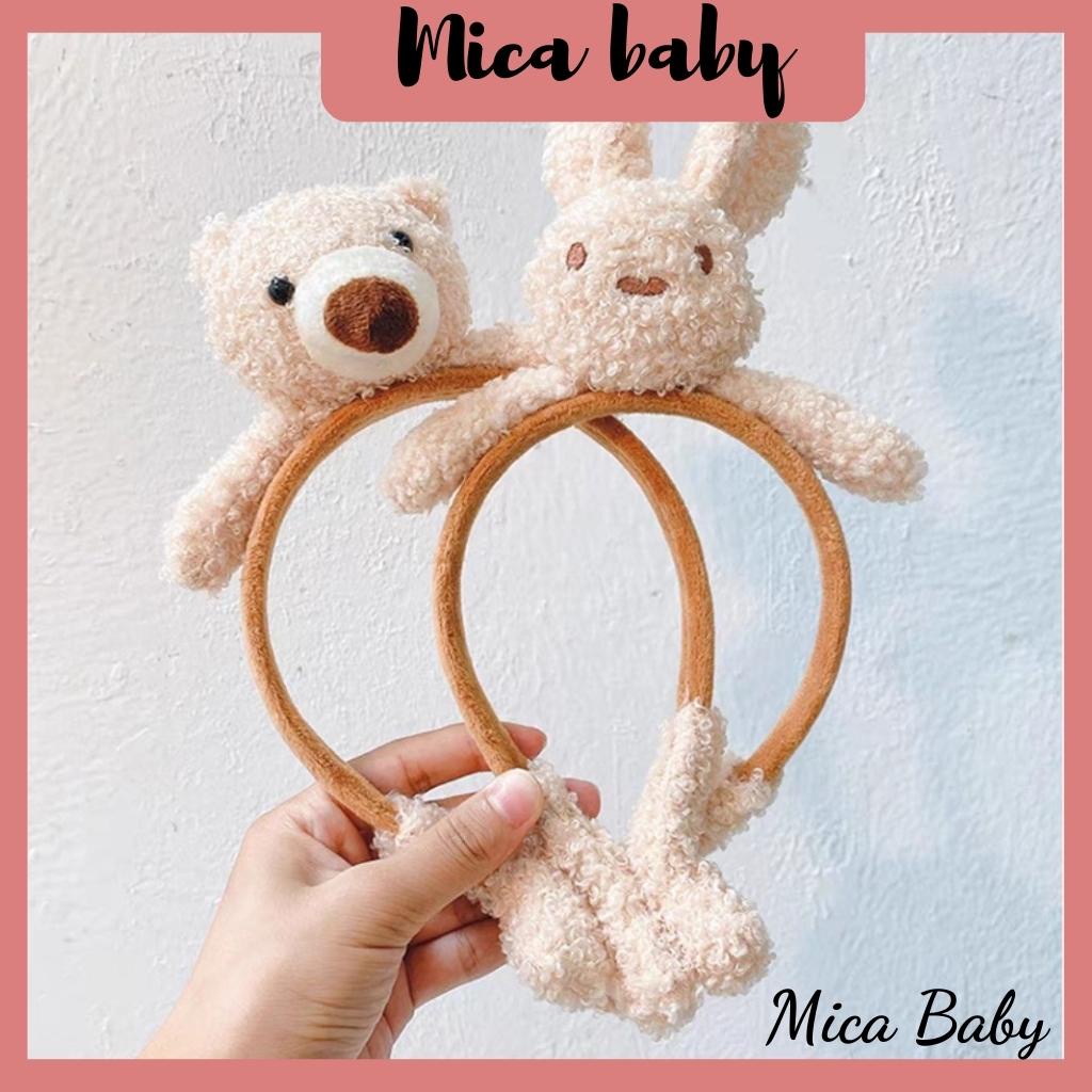 Bờm băng đô cài tóc kiểu dáng thỏ bông, gấu bông dễ thương cho bé Mica baby KT11