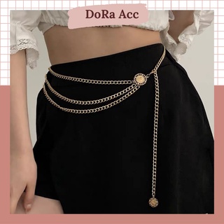 Đai váy nịt lưng xích DoRa 3 hàng bản nhỏ