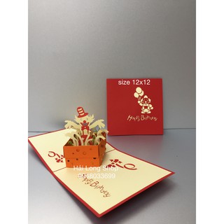 Hề 1 ( trong hộp) - sinh nhật - Birthday - Thiệp 3D