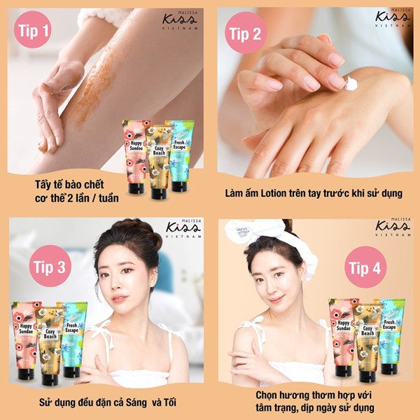 Sữa dưỡng trắng da toàn thân hương nước hoa Malissa Kiss 226g - Sunshine Series