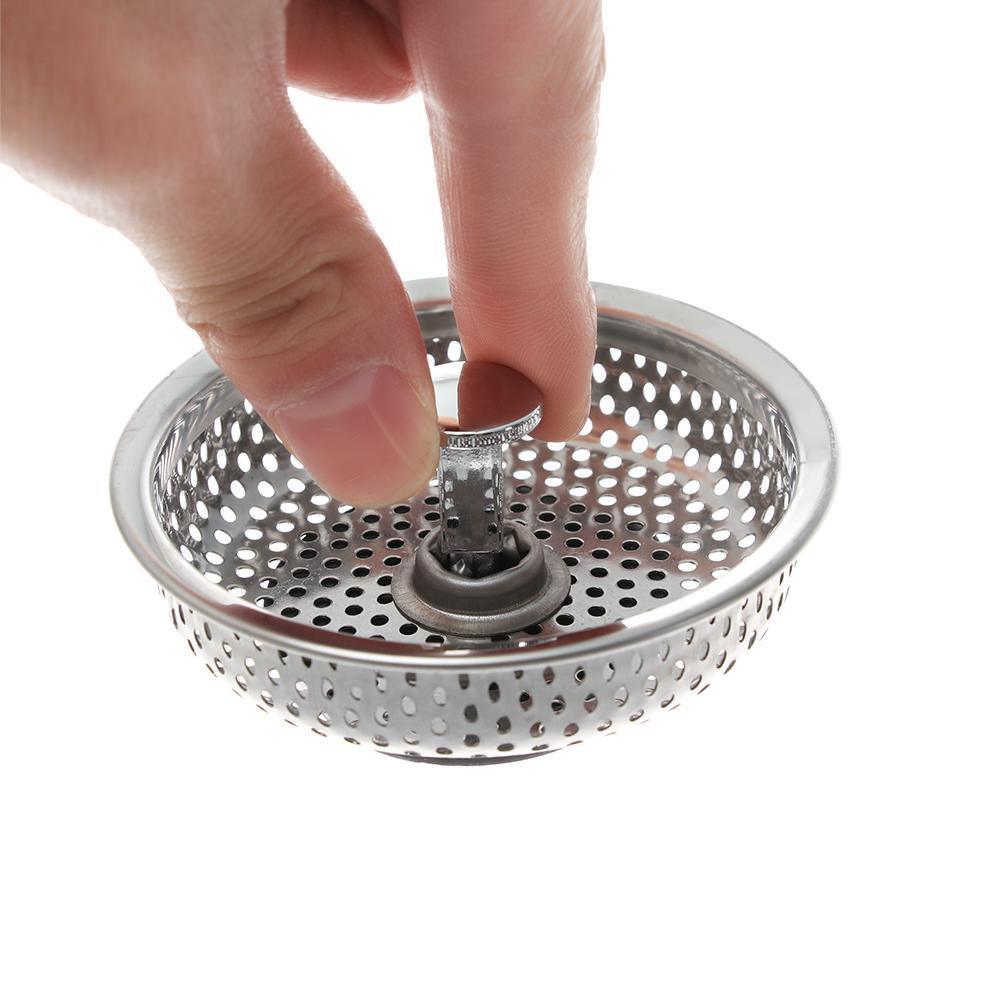 Nắp Lưới Bằng Thép Không Gỉ Chặn Tóc Cho Bồn Rửa Nhà Tắm Tiện Dụng