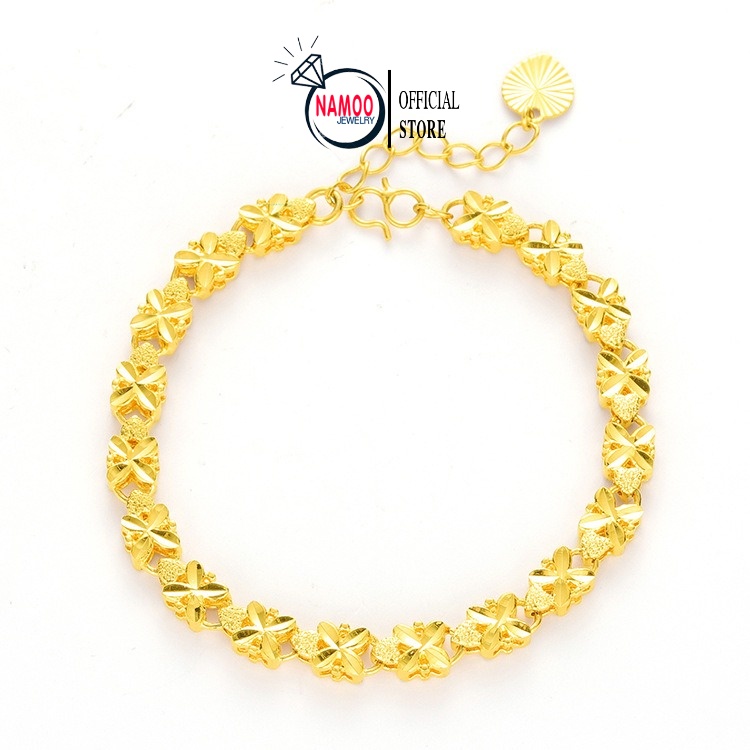 Lắc Tay Hoa Mai, Lắc Vàng Nữ Bản nhỏ L250 Namoo Jewelry