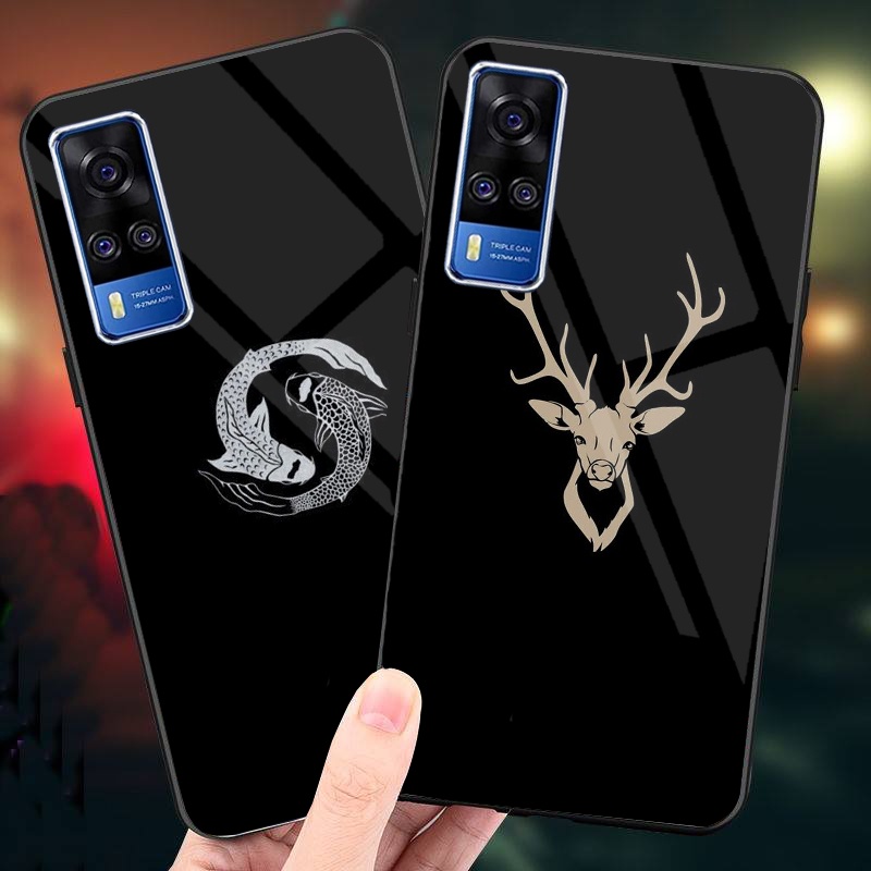 Ốp Lưng VIVO Y51 2020,Y53s, Y72 5G mặt kính cường lực cao cấp thiết kế riêng