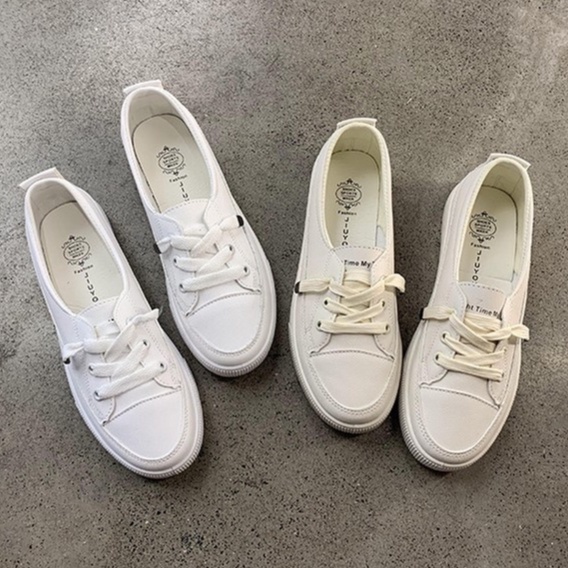 Giày thể thao nữ đế bằng giá rẻ giày sneaker nữ trắng slipon ulzzang cao cấp hot trend AZUKA - E2