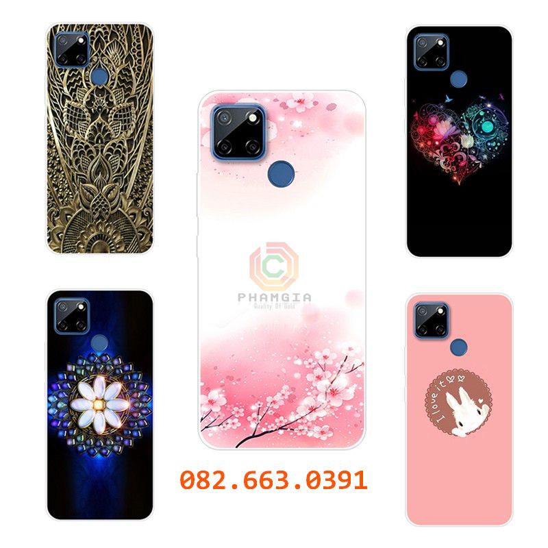 Ốp lưng Realme C15 dẻo in hình bông hoa siêu đẹp